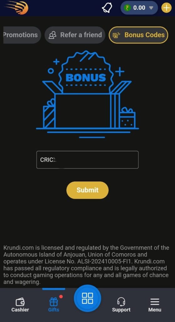 krundi promo code