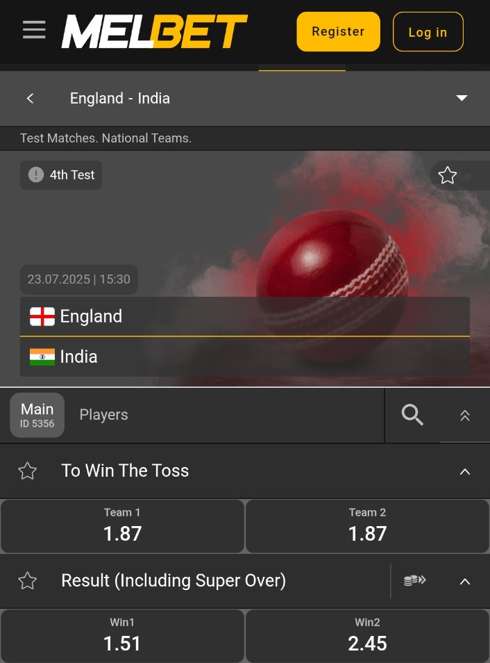 India vs england live betting for 4th test