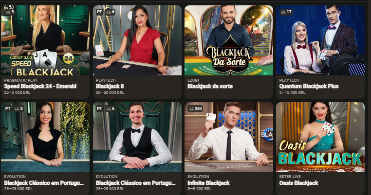 Melhores jogos de cassino Blackjack