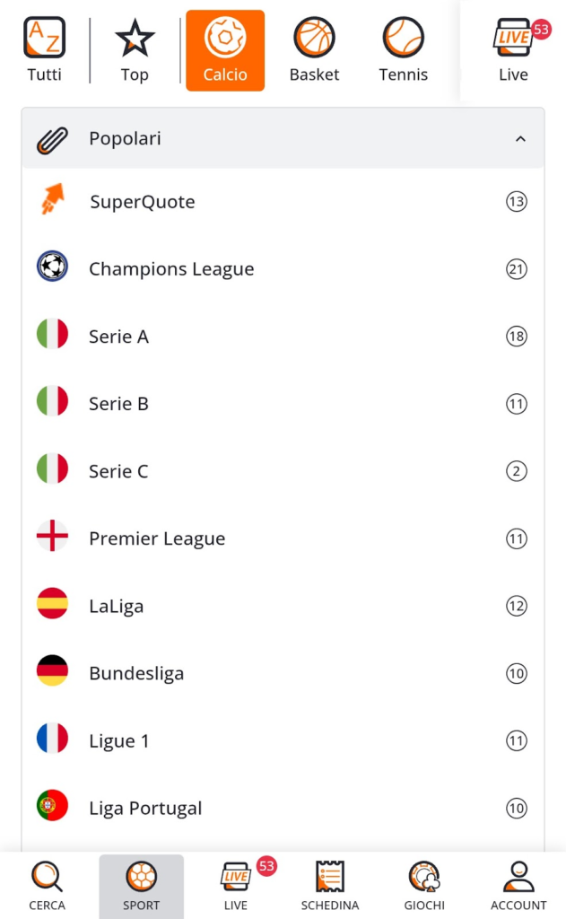 Scommesse sportive su Betsson