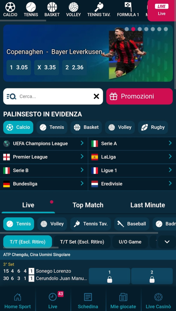 StarCasinò: sport, quote e mercati delle scommesse