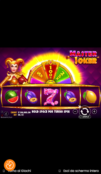 Slot machine low stakes: Master Joker