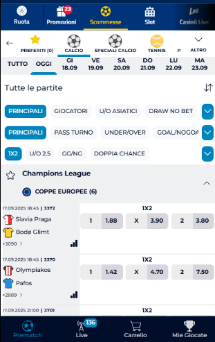 Struttura del sito e navigazione Admiralbet