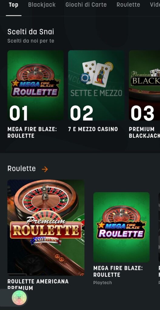 Slot, Casinò & Casinò Live SNAI
