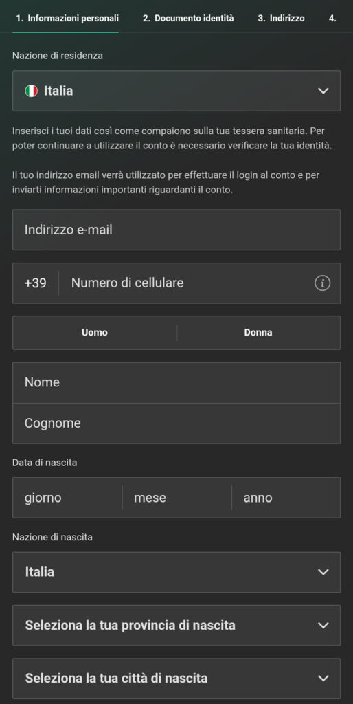 Come iscriversi a bet365 e convalidare l’account
