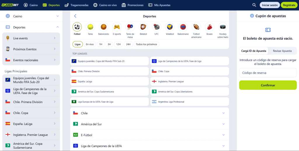 Deportes JugaBet Chile