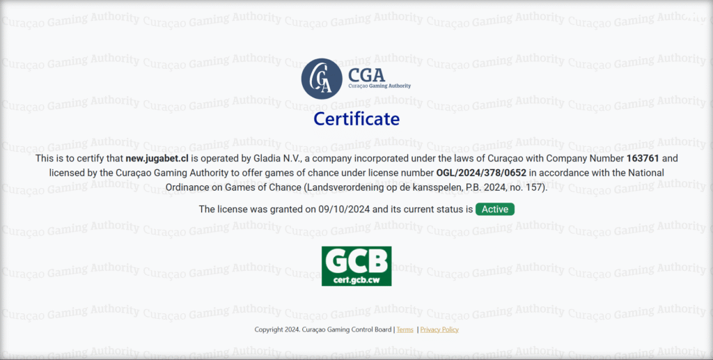 Licencia JugaBet Chile