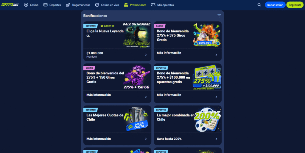 Promociones de JugaBet