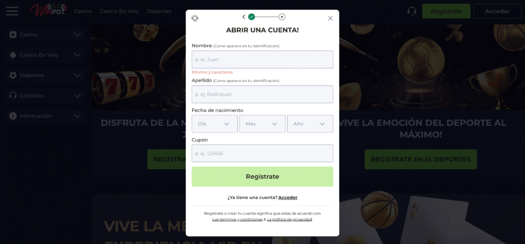 Cómo aplicar el código promocional Winpot