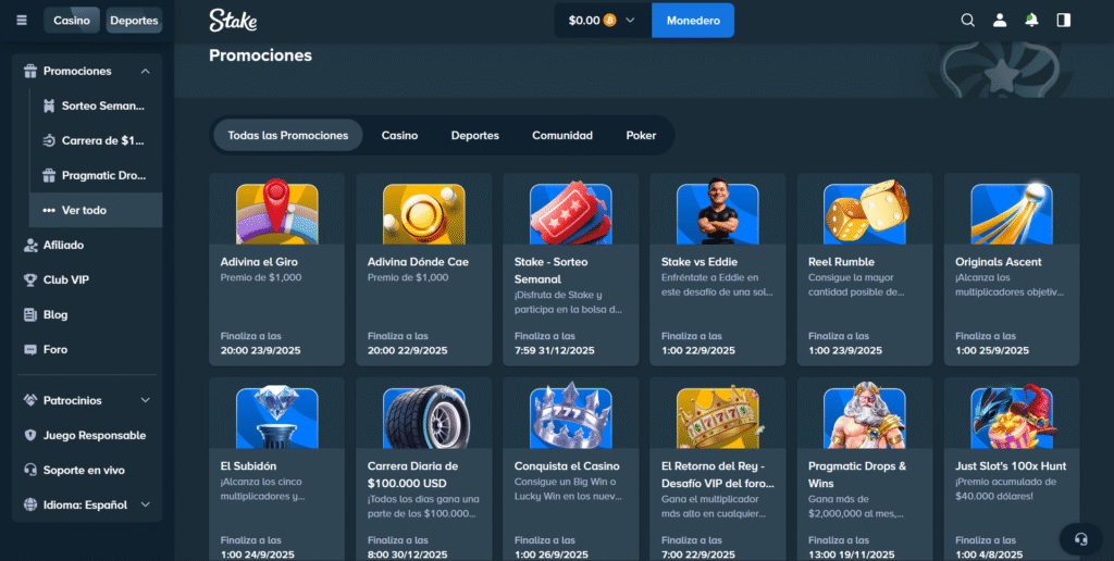 Promociones Regulares de Stake