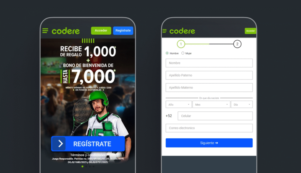Versión móvil de Codere México