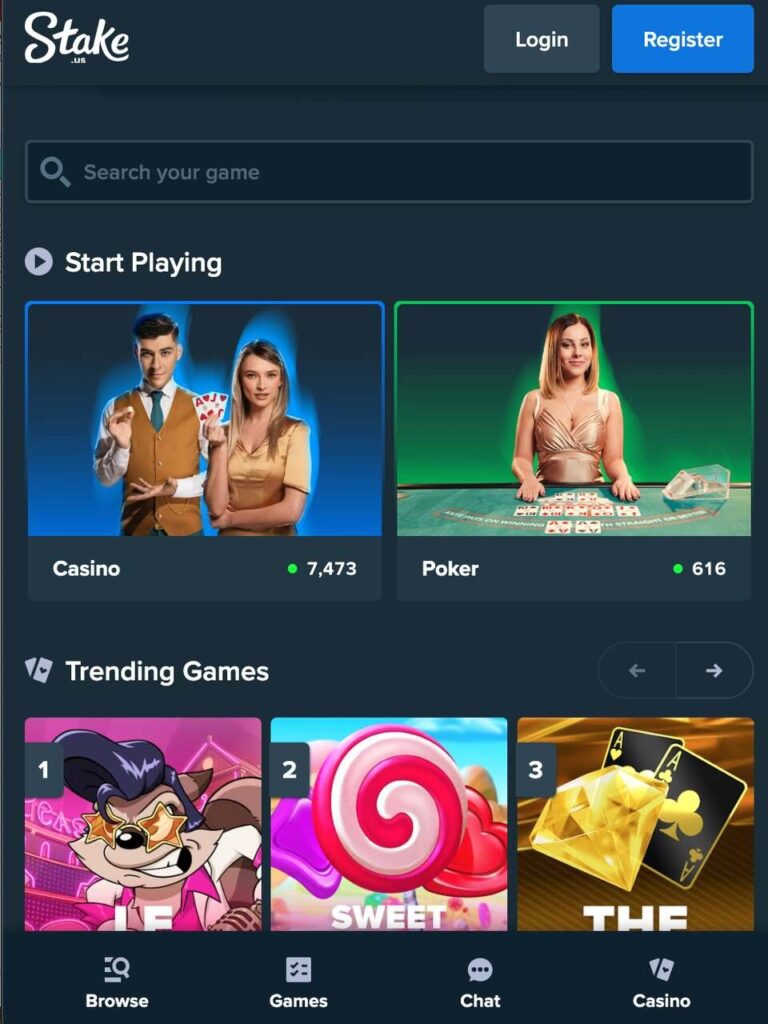 Depósitos y retiros en la Stake app