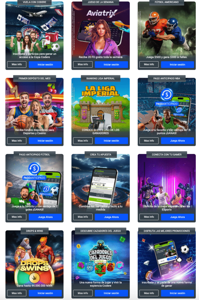 Promociones vigentes en Codere para nuevos y habituales