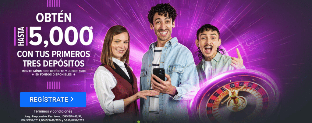 Bono de bienvenida en casino Codere México