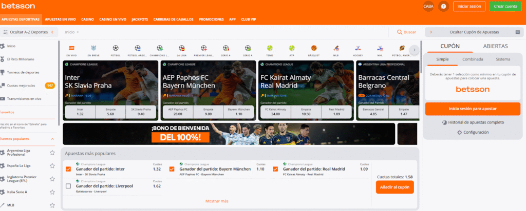 Sugerencia de apuesta para aprovechar el código de Betsson