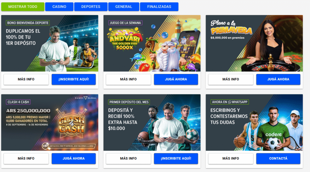 Ventajas del código promocional Codere