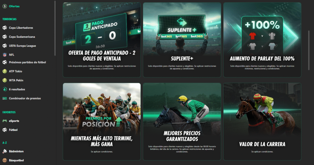 Aprovechá el código para el bono de casino bet365 por $100.000