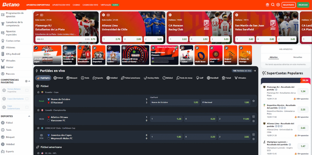Código promocional Betano activo en Argentina