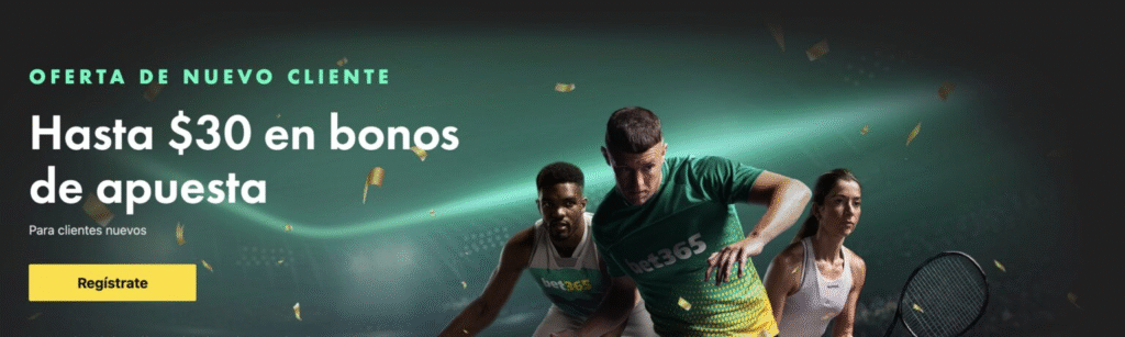 Bono de bienvenida de bet365 con el código promocional