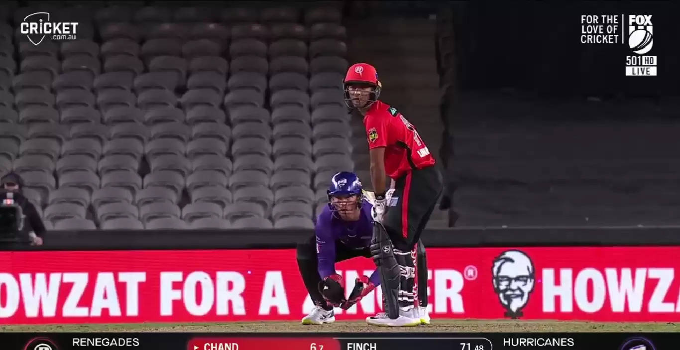 WATCH: Unmukt Chand misses out on BBL debut for Melbourne Renegades; dismissed for 6 by Lamichhane