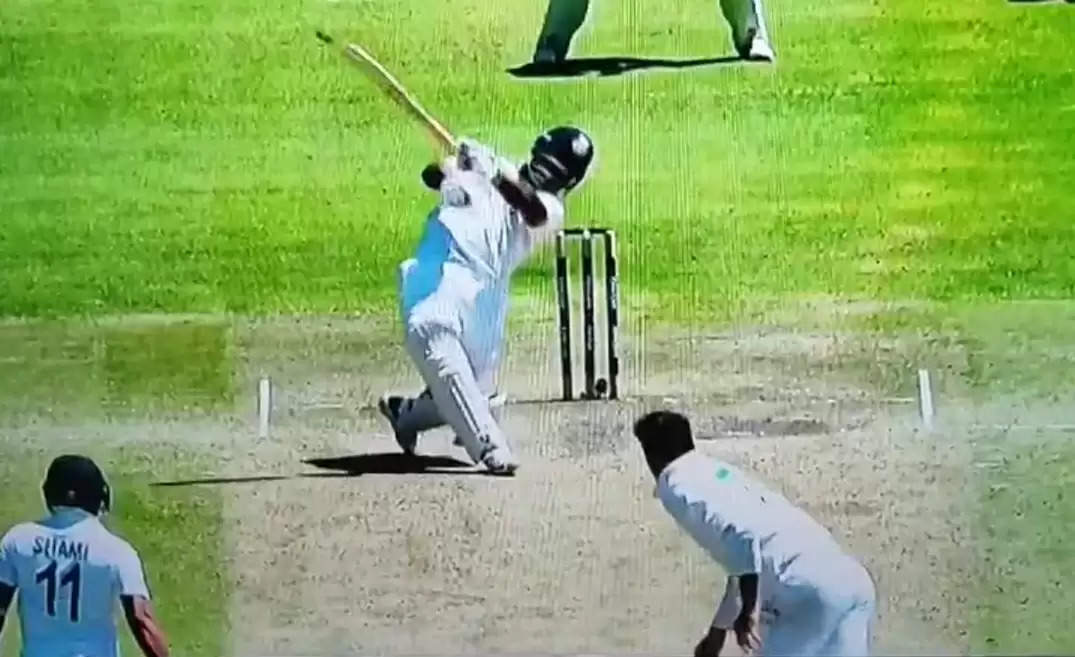 Watch: Rishabh Pant sends his bat to square leg and ball to backward point
