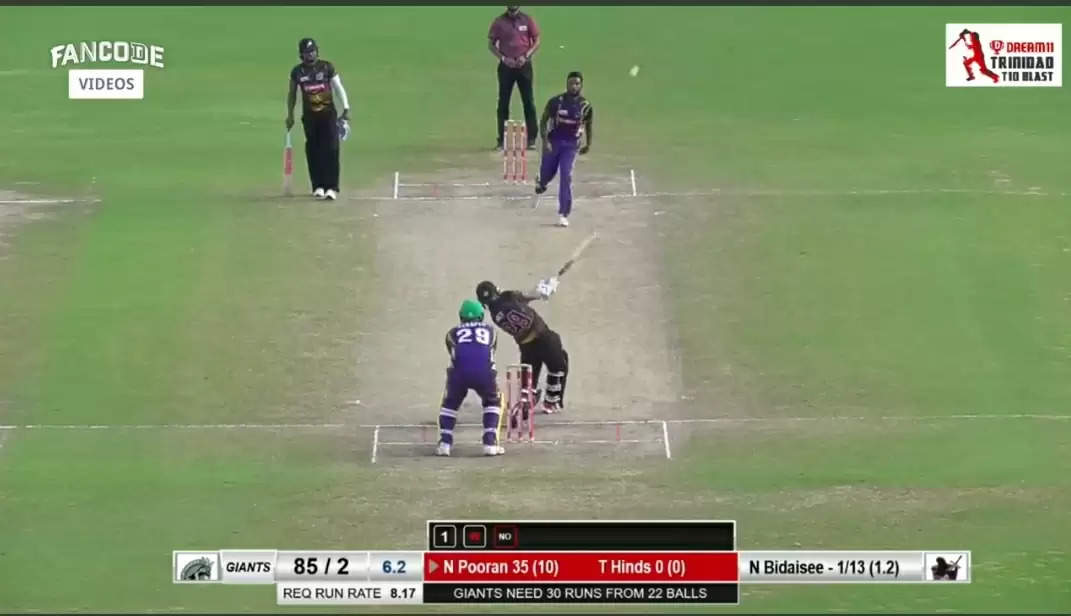 WATCH: Nicholas Pooran slams four back-to-back sixes in the Trinidad T10 Blast