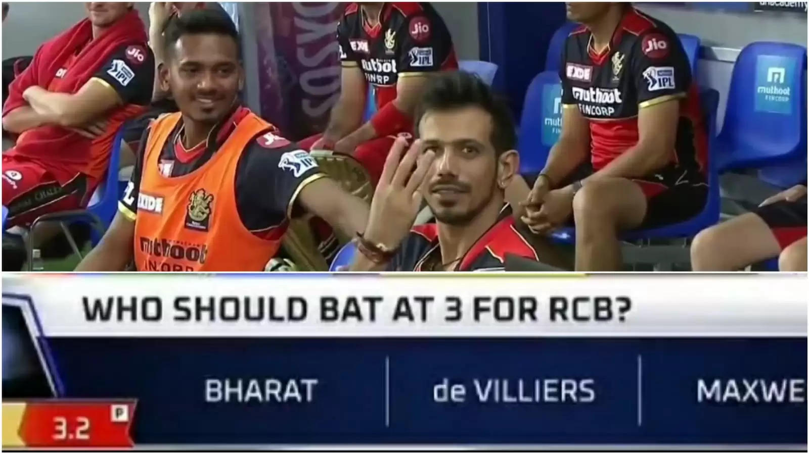 WATCH: Yuzvendra Chahal hilariously indicates to viewers that he is RCB’s No.3 to help with poll question