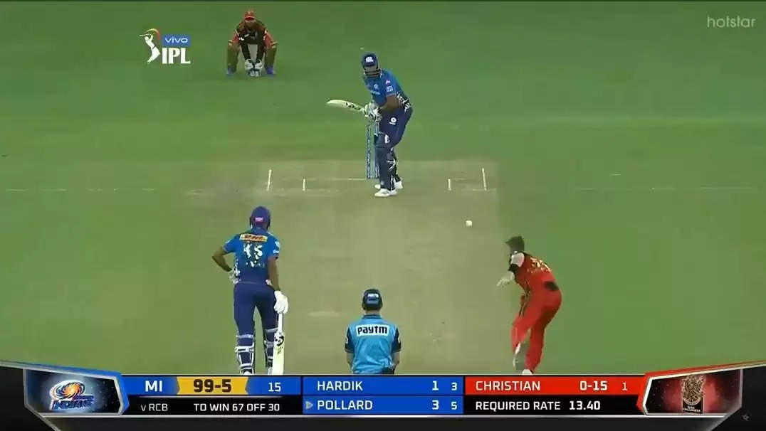 WATCH: RCB’s Dan Christian innovates by falling over to wrong side in bowling stride