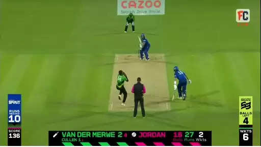 WATCH: Roelof van der Merwe invents new shot in The Hundred; falls backwards while smashing the ball to cover boundary