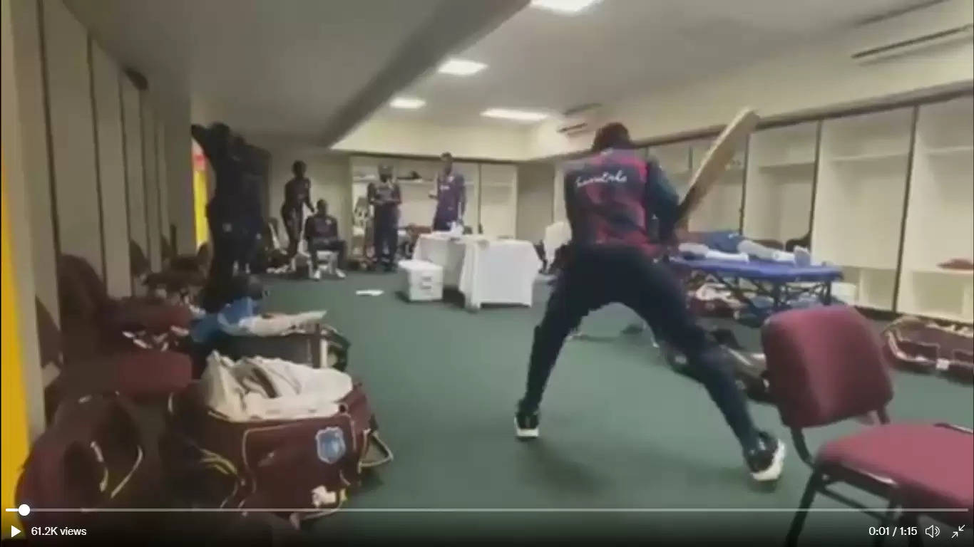WATCH: West Indies players stage mock DRS review in locker room during rain break