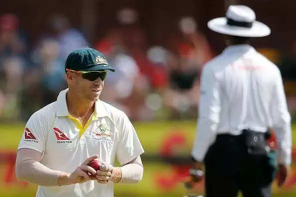 David Warner opposes ban on using saliva to shine the Cricket ball