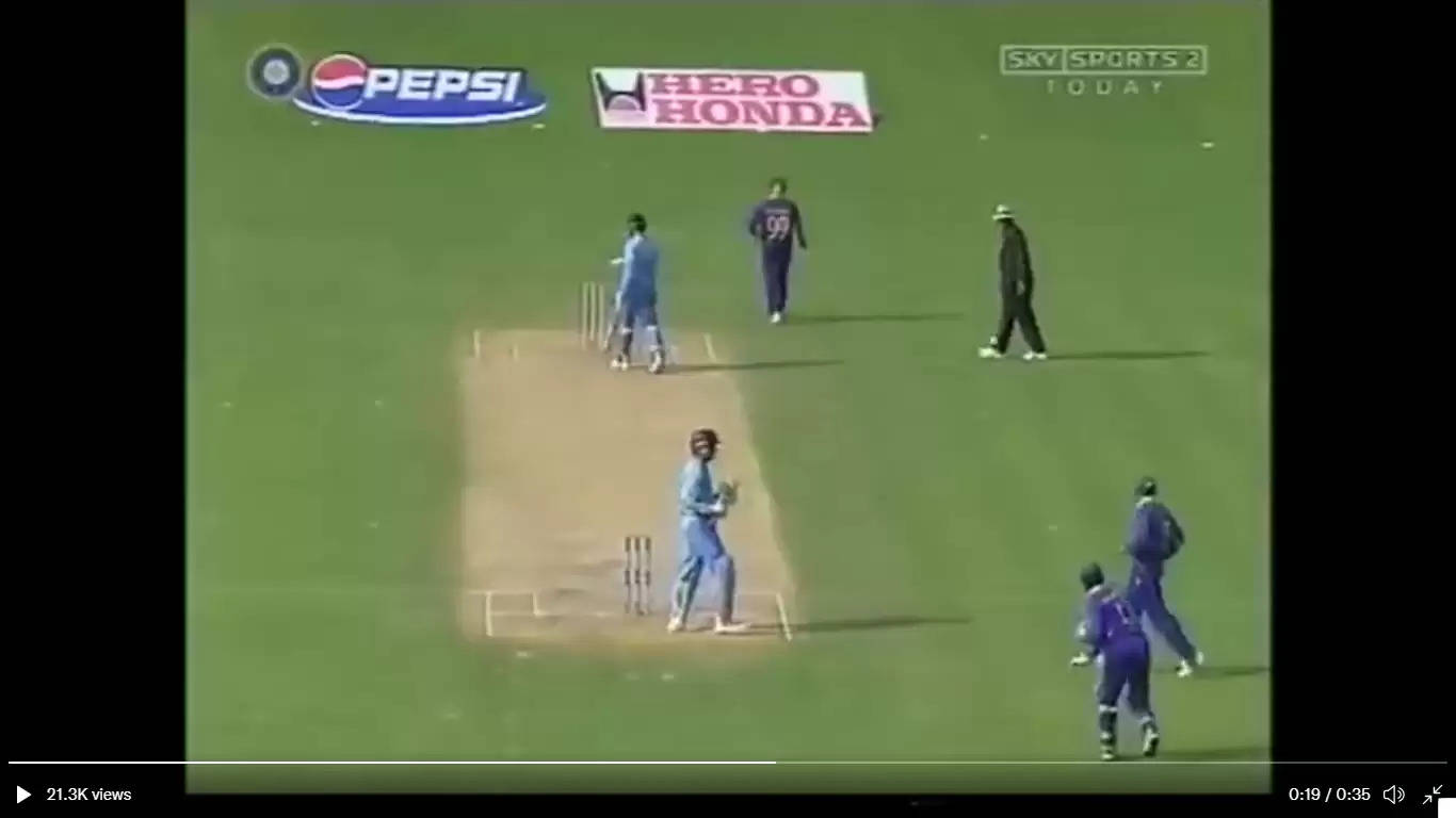 WATCH: Virender Sehwag shadow bats outside the crease; keeper runs him out