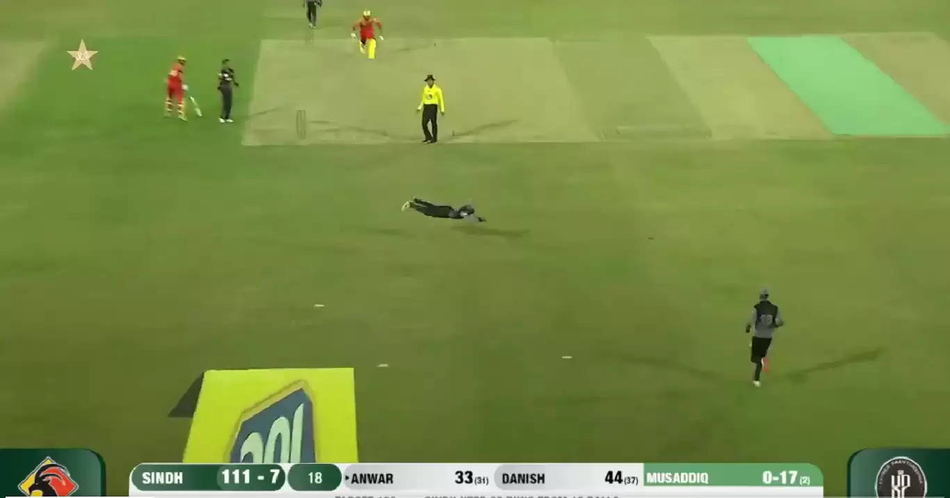 WATCH: Mohammad Rizwan’s spectacular dive to pull off a sensational catch in the outfield
