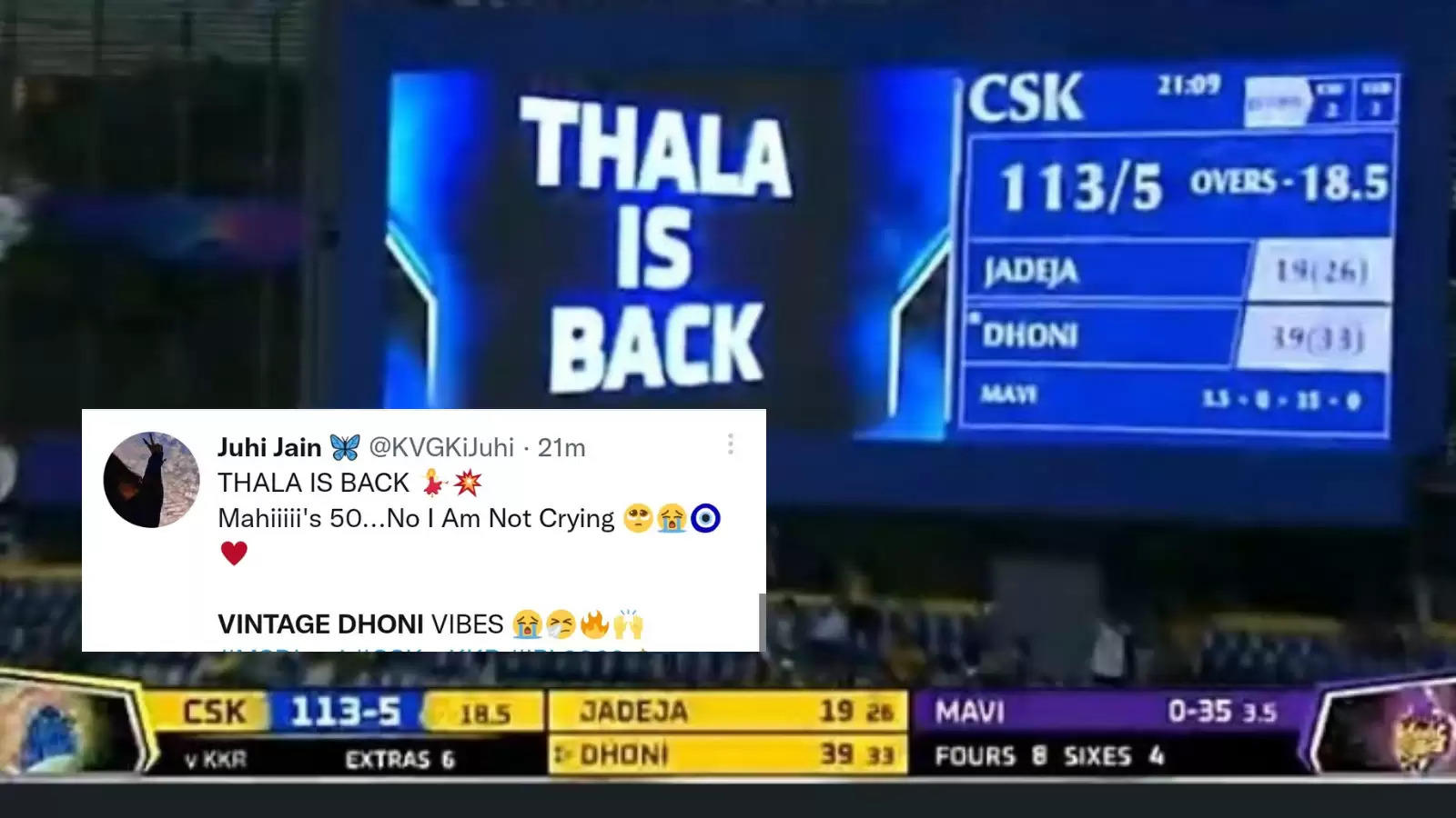 Social media reacts to MS Dhoni and his vintage fifty in IPL 2022 opener vs KKR