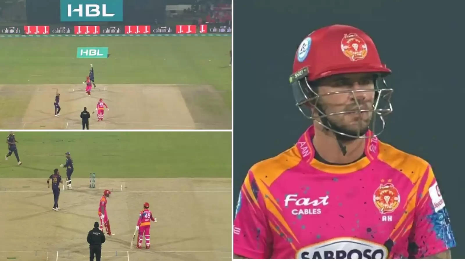 WATCH: Epic confusion in PSL! Hales involved in comical run out after LBW appeal