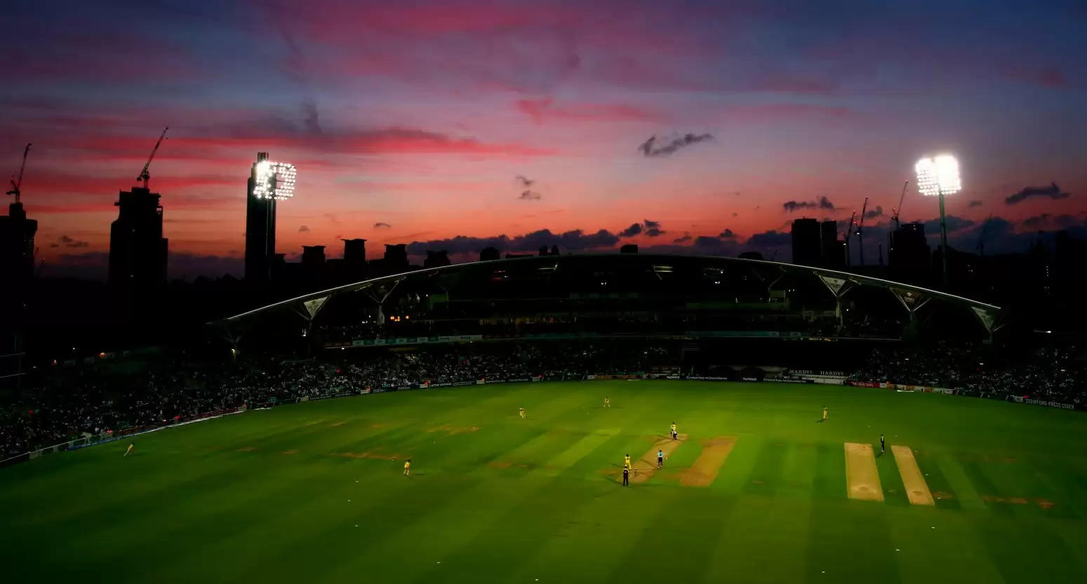 Why was Surrey-Sussex T20 Blast game abandoned with one ball to go for a result?