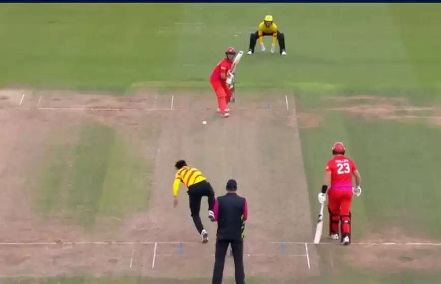 Why was the Wicketkeeper standing back to Rashid Khan in The Hundred Men’s encounter?