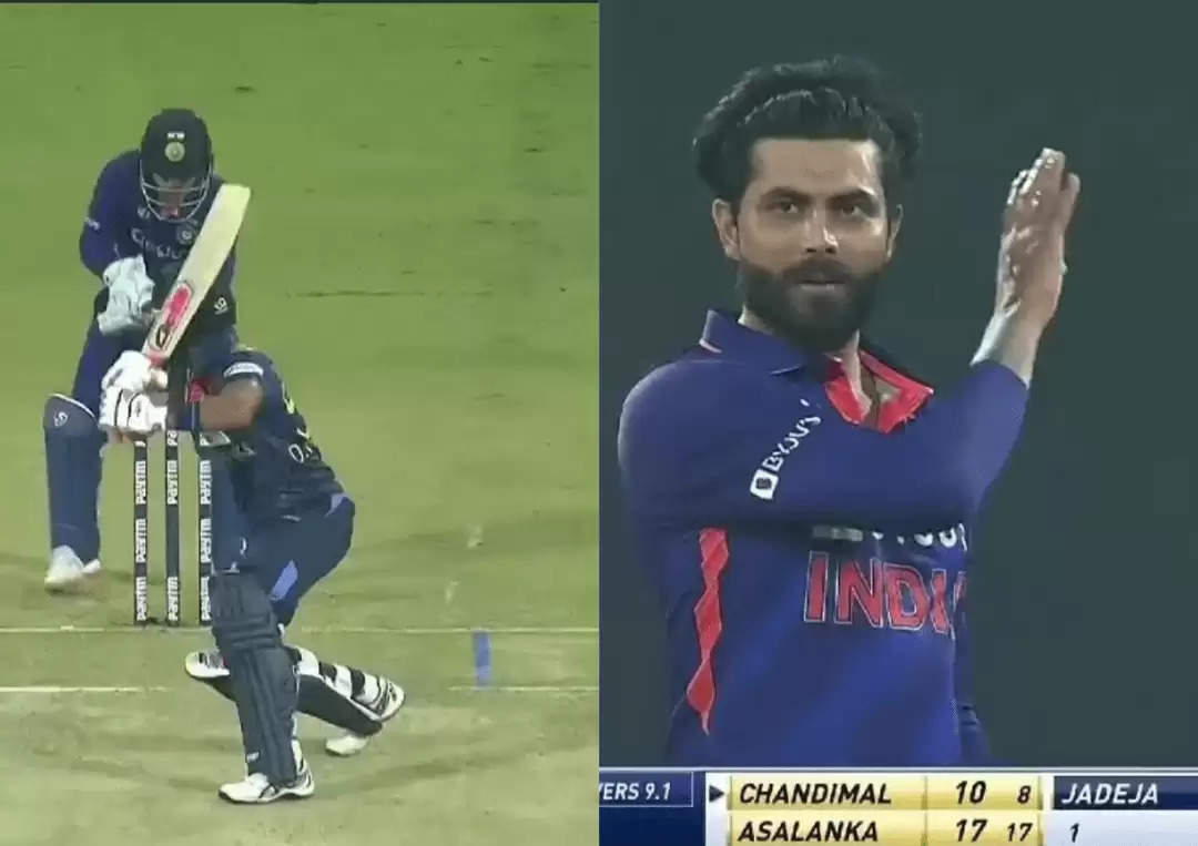 WATCH: Ravindra Jadeja with the Trending Beard celebration from Pushpa after taking Chandimal’s wicket