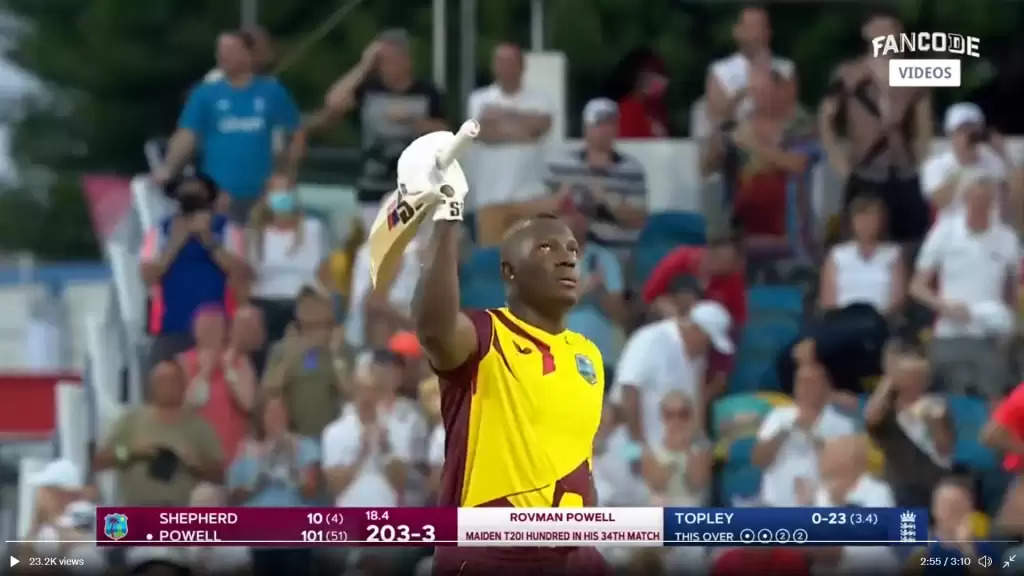 WATCH: All of Rovman Powell’s 10 SIXES during his Century against England