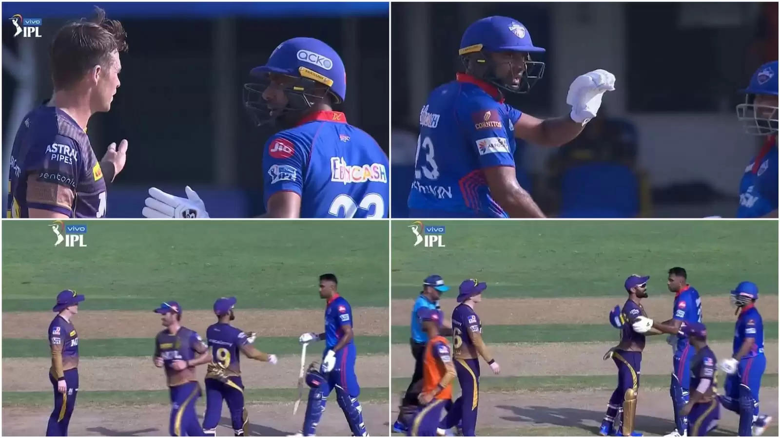 WATCH: Ashwin in heated face-off with Southee & Morgan; DK rushes to stop Ash