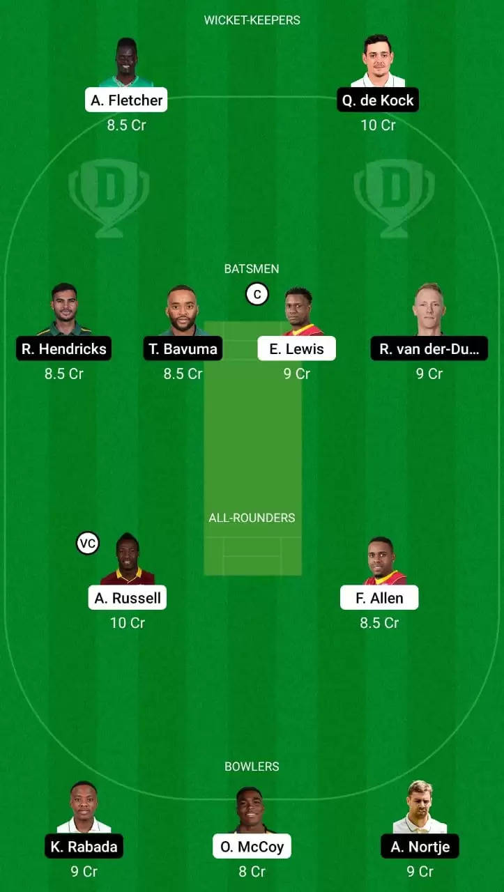 3rd T20I | WI vs SA Dream11 Team Prediction: West Indies vs South Africa Best Fantasy Cricket Tips, Playing XI and Top Player Picks