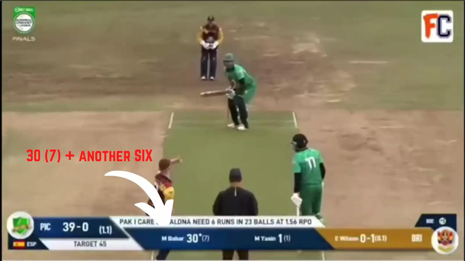 WATCH: Batter hits six sixes to complete run-chase in 10 balls in 5-over game in ECL