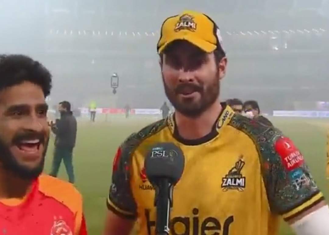 WATCH: Hasan Ali swoops in with funny comment while Ben Cutting was  interviewed by his wife | PSL 2022