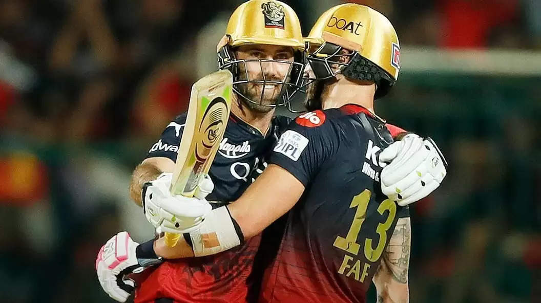 RCB's Faf du Plessis and Glenn Maxwell in partnership against Lucknow Super Giants.
