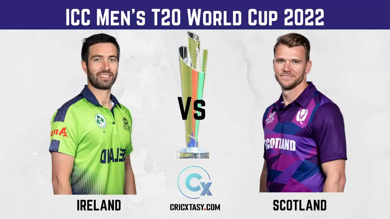 SCO vs IRE Dream11 Prediction, Fantasy Cricket Tips, Dream11 Team, Playing  XI, Pitch Report And Weather Updates – Scotland vs Ireland Match 7, Group  B, ICC T20 World Cup 2022