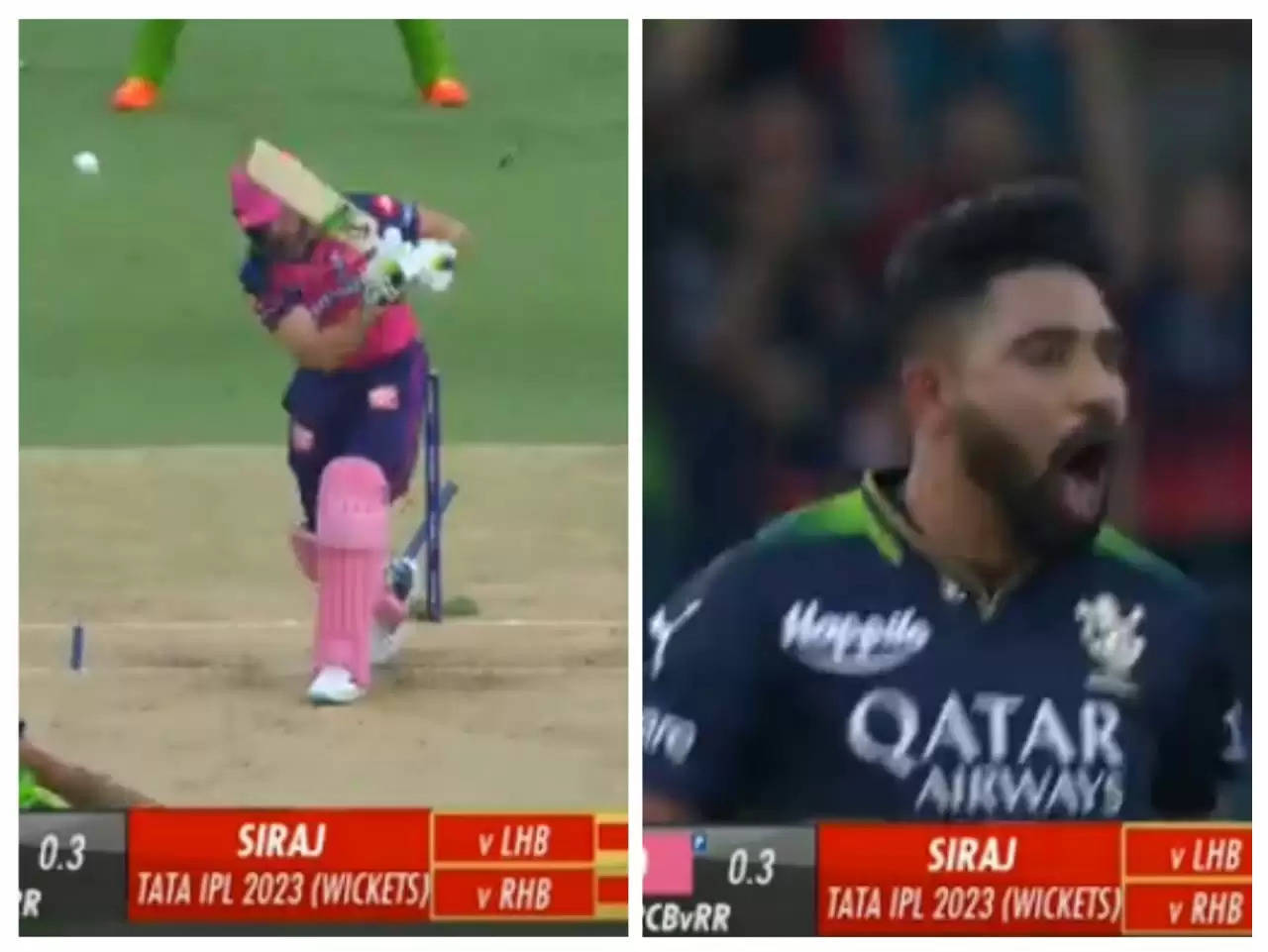 Mohammed Siraj bowled a terrific ball to dismiss Jos Buttler on a duck.