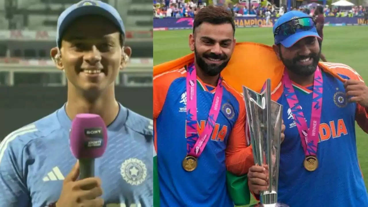 Yashasvi Jaiswal, Virat Kohli and Rohit Sharma (Source - X)?width=963&height=541&resizemode=4