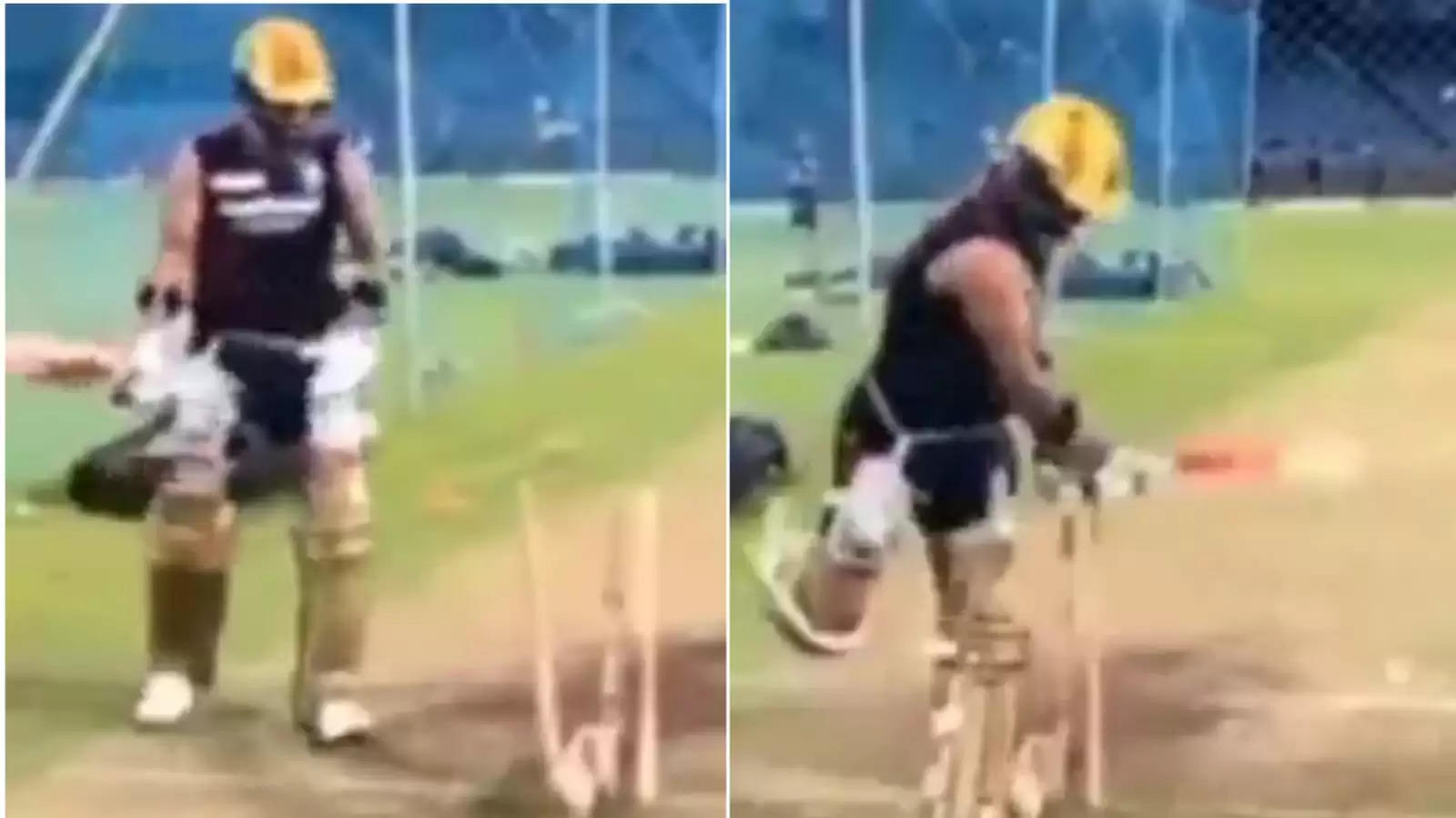 Virat Kohli made a rare error in the RCB nets ahead of his team's next IPL 2022 game. ?width=963&height=541&resizemode=4