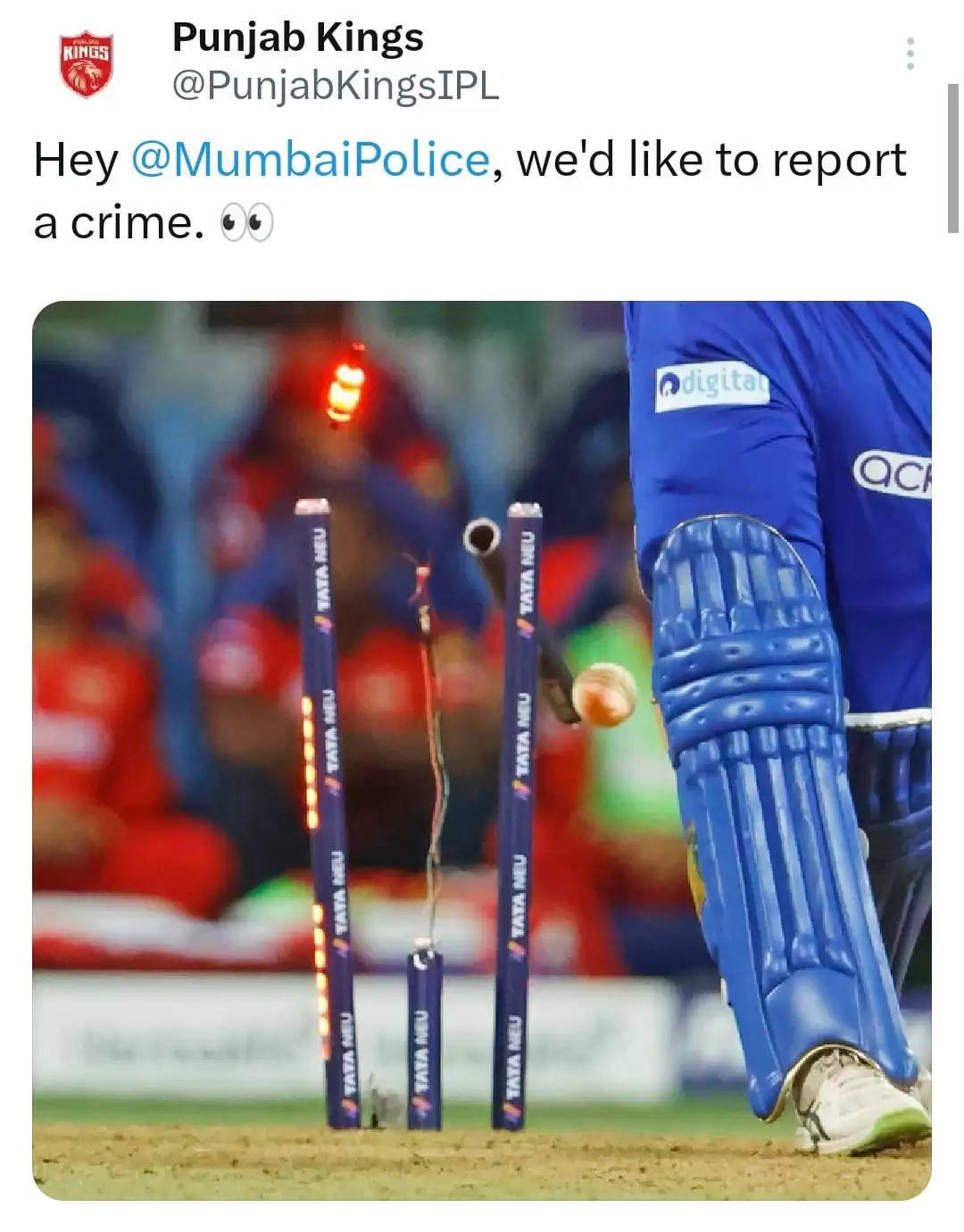 Mumbai Police gave a fitting reply to Punjab Kings.