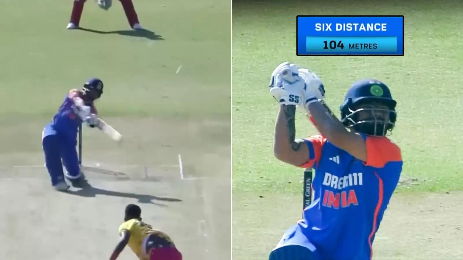 WATCH: Rinku Singh punishes Zimbabwe with a monstrous 104m six